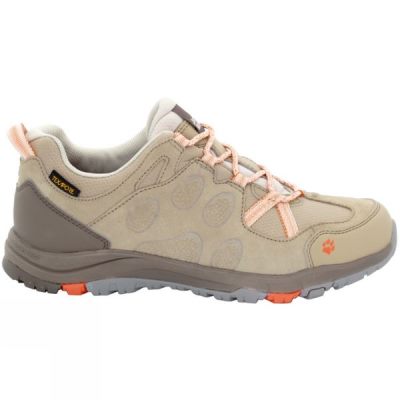 Zapatos Jack Wolfskin Rocksand Texapore Low Mujer Beige / Coral - Chile ZUK790642